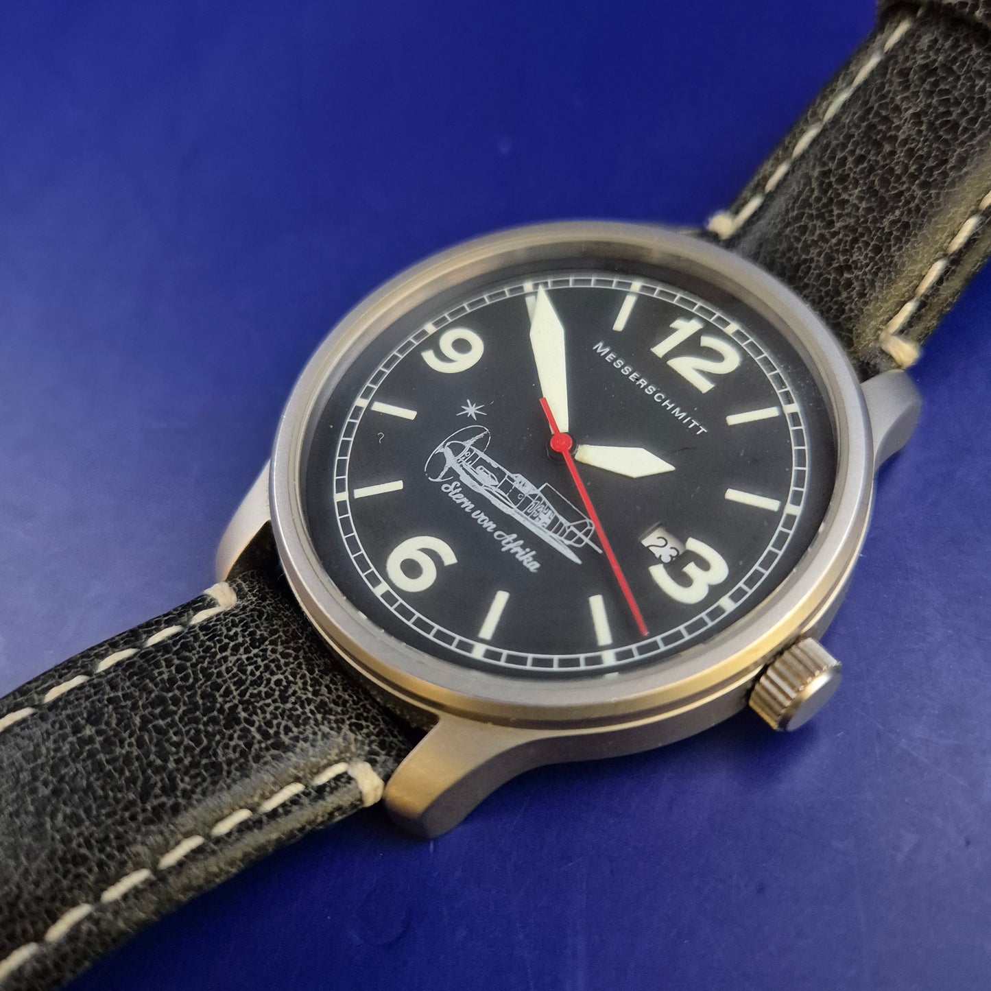 Klassische Messerschmitt Flieger Herren Uhr „Stern von Afrika“ – ME-42Stern