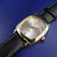 Vintage Quartz Herren Uhr – Elegantes Kissen Gehäuse in Silber