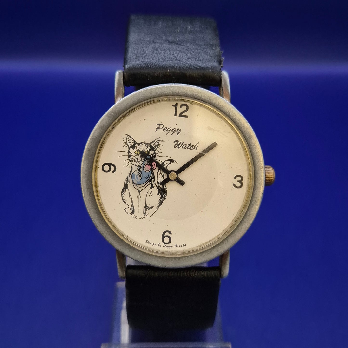 Vintage DR Watchwear Damen Uhr – Niedliches Katzen Motiv von Peggy Bouska