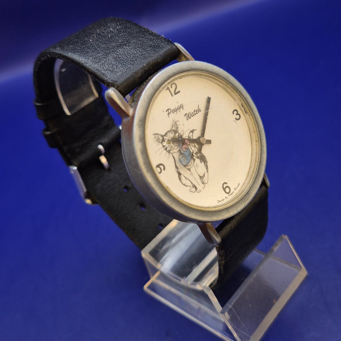 Vintage DR Watchwear Damen Uhr – Niedliches Katzen Motiv von Peggy Bouska