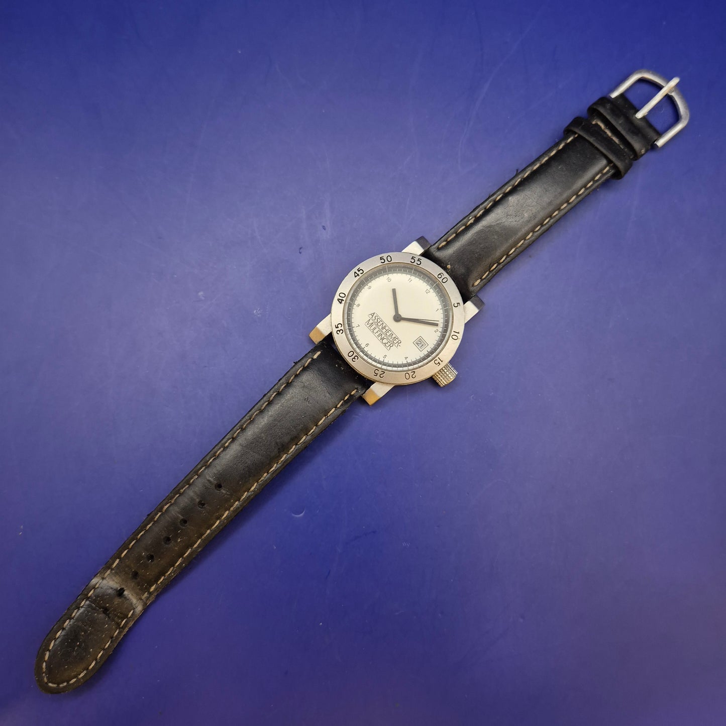 Robuste Assenheimer-Mulfinger Herren Uhr mit Tachymeter-Lünette