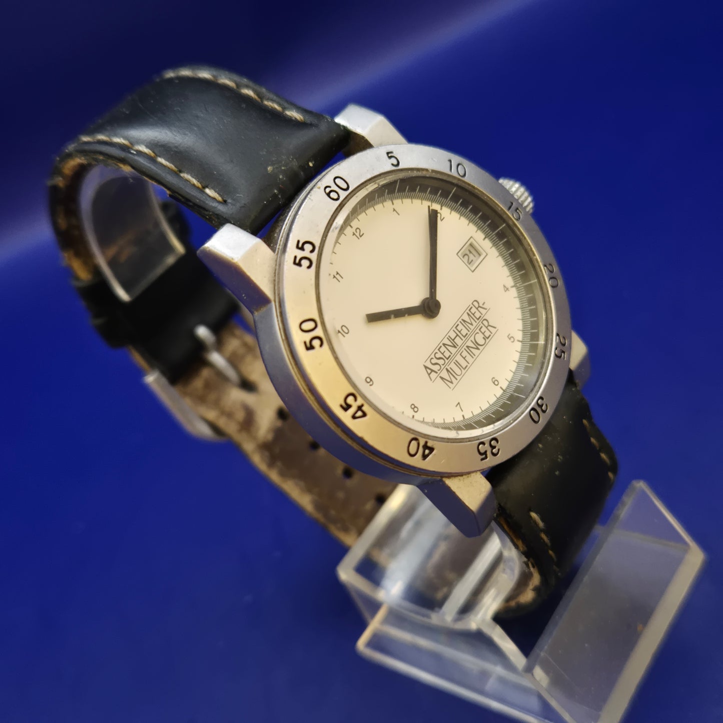Robuste Assenheimer-Mulfinger Herren Uhr mit Tachymeter-Lünette