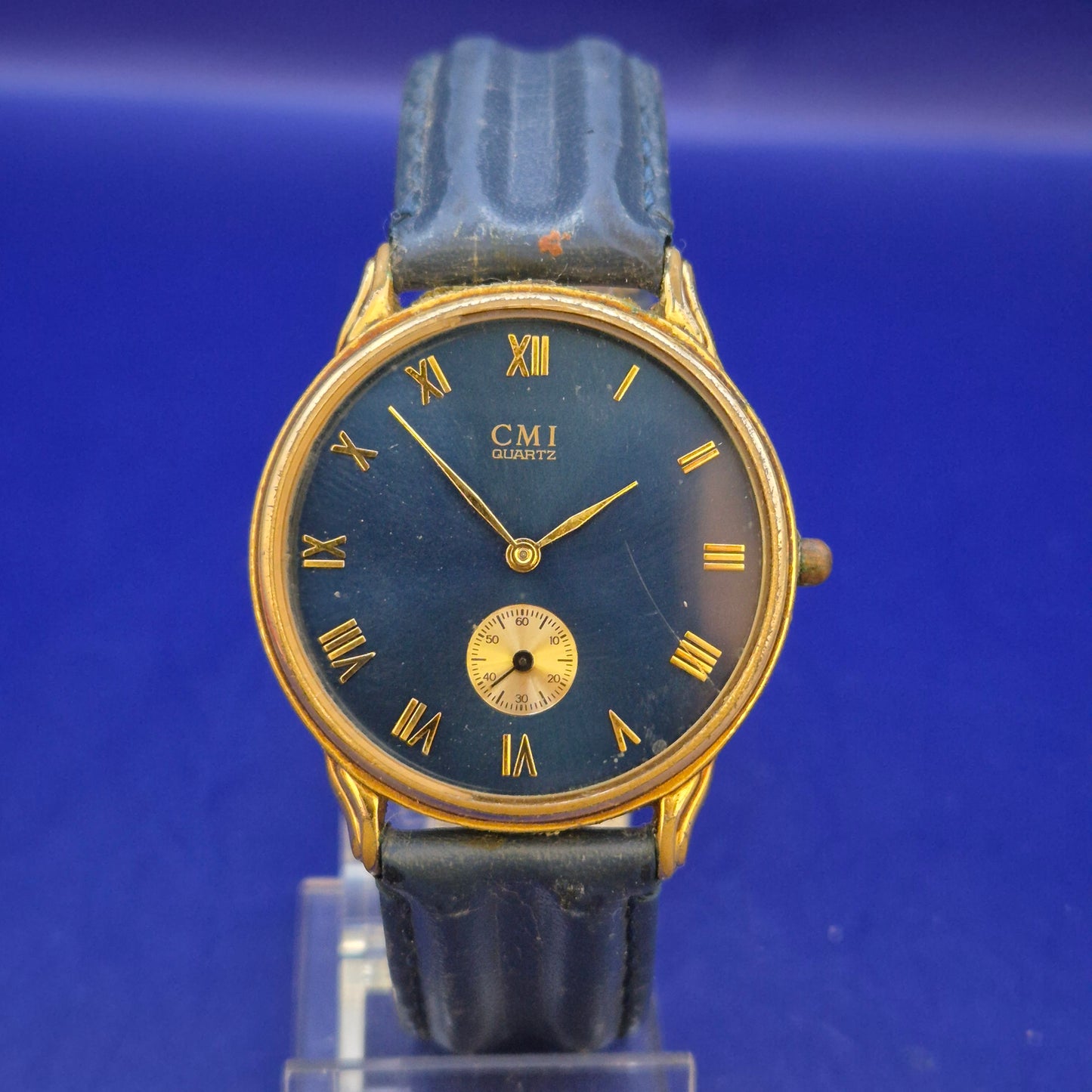 Klassische CMI Herren Uhr – Blaues Zifferblatt mit kleiner Sekunde