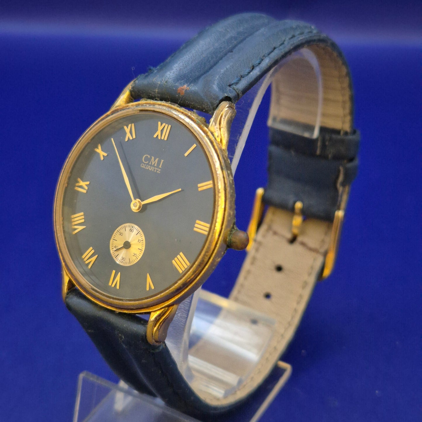 Klassische CMI Herren Uhr – Blaues Zifferblatt mit kleiner Sekunde