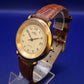 Klassische Royal Quartz Herren Uhr – Elegantes Gold Design mit Lederband