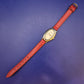Elegante Daniel Hechter Damen Uhr – Ovales Design mit rotem Lederband