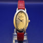 Elegante Daniel Hechter Damen Uhr – Ovales Design mit rotem Lederband