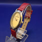 Elegante Daniel Hechter Damen Uhr – Ovales Design mit rotem Lederband
