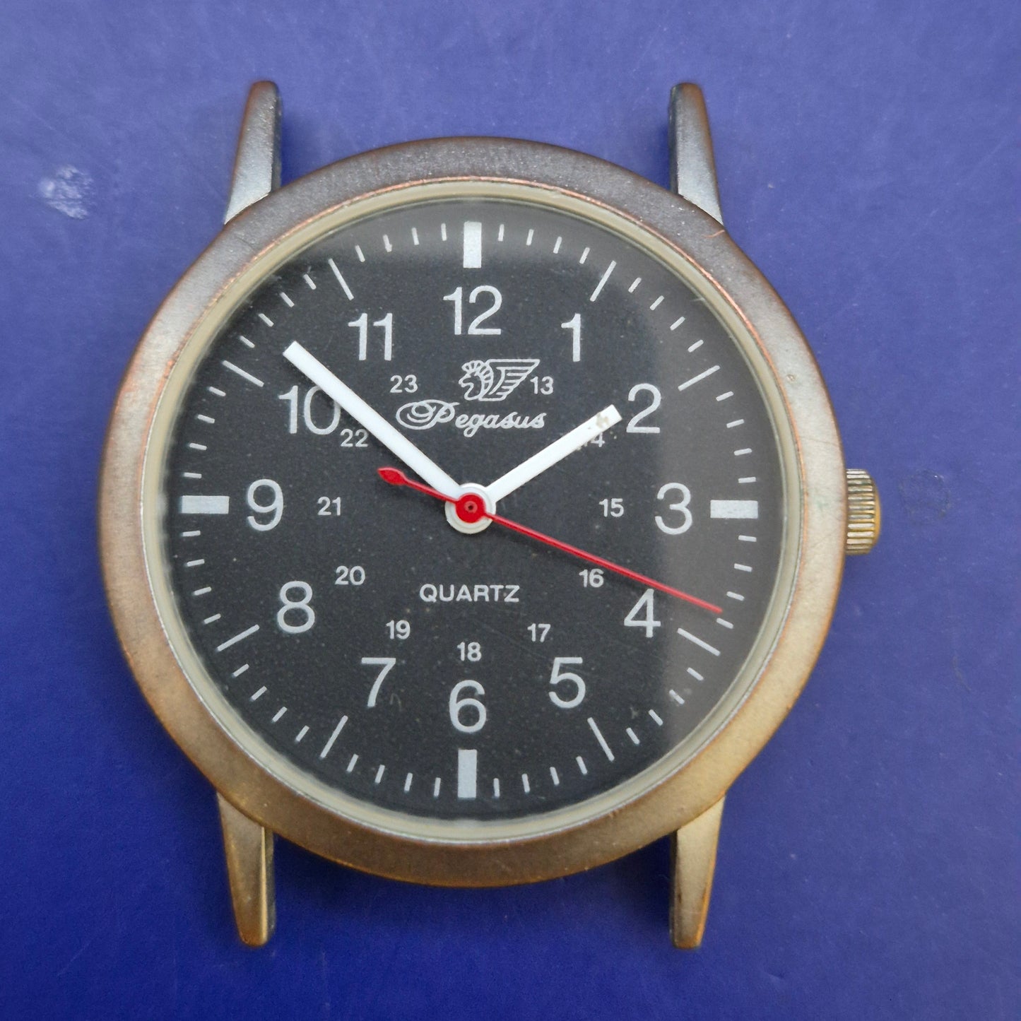 Klassische Pegasus Herren Uhr – Militär-Stil mit 24-Stunden-Anzeige