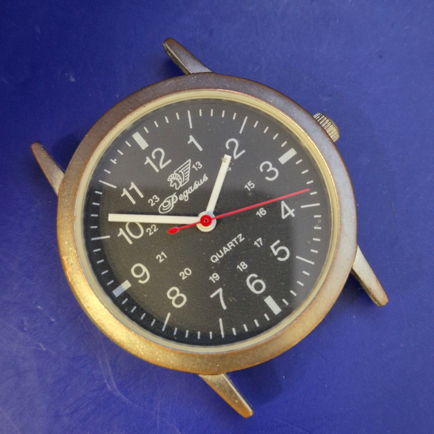 Klassische Pegasus Herren Uhr – Militär-Stil mit 24-Stunden-Anzeige