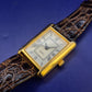 Klassische Damen Uhr im Tank-Stil – Elegantes Gold-Design mit Römischen Ziffern