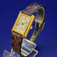 Klassische Damen Uhr im Tank-Stil – Elegantes Gold-Design mit Römischen Ziffern
