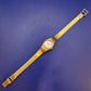 Vintage Citizen Seven Damen Uhr – Goldfarbener Klassiker mit Strukturmuster