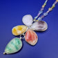 Bunte Stein Blumen Hals Kette – Farbenfrohes Design mit Anhänger
