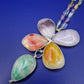 Bunte Stein Blumen Hals Kette – Farbenfrohes Design mit Anhänger