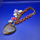 Vintage Charm Statement Damen Uhr Kette – Herz Anhänger & Blumen Charms