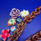 Vintage Charm Statement Damen Uhr Kette – Herz Anhänger & Blumen Charms