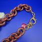 Vintage Charm Statement Damen Uhr Kette – Herz Anhänger & Blumen Charms