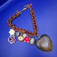 Vintage Charm Statement Damen Uhr Kette – Herz Anhänger & Blumen Charms