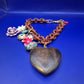 Vintage Charm Statement Damen Uhr Kette – Herz Anhänger & Blumen Charms
