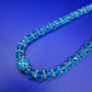 Elegante Damen Kette mit funkelnden blauen Kristallen – Stilvoller Look