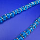 Elegante Damen Kette mit funkelnden blauen Kristallen – Stilvoller Look