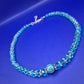 Elegante Damen Kette mit funkelnden blauen Kristallen – Stilvoller Look