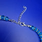 Elegante Damen Kette mit funkelnden blauen Kristallen – Stilvoller Look