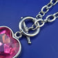 Elegante Damen Kette mit pinkem Herzanhänger – Romantischer Stil