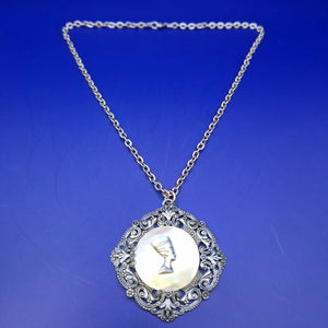 Ägyptische Nofretete Damen Kette – Vintage Stil mit Perlmutt