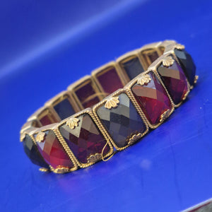 Stilvolles Damen Armband mit violetten Steinen – Elegantes Vintage Design