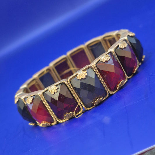 Stilvolles Damen Armband mit violetten Steinen – Elegantes Vintage Design