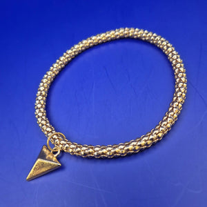 Elegantes Damen Armband in Goldoptik – Modernes Design mit Pyramiden Anhänger