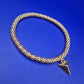 Elegantes Damen Armband in Goldoptik – Modernes Design mit Pyramiden Anhänger