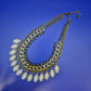 Statement Kette in Gold-Optik mit Strass & Steinen – Boho Chic Damen Kette