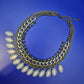 Statement Kette in Gold-Optik mit Strass & Steinen – Boho Chic Damen Kette