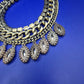 Statement Kette in Gold-Optik mit Strass & Steinen – Boho Chic Damen Kette