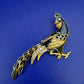 Elegante Fasanen Brosche in Gold und Schwarz – Vintage Stil Damen Schmuck