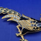 Elegante Fasanen Brosche in Gold und Schwarz – Vintage Stil Damen Schmuck