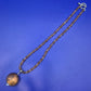 Elegante Damen Kette mit braun facettierten Perlen und Anhänger