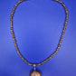 Elegante Damen Kette mit braun facettierten Perlen und Anhänger