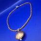 Elegante Damen Kette mit braun facettierten Perlen und Anhänger