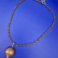 Elegante Damen Kette mit braun facettierten Perlen und Anhänger