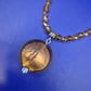 Elegante Damen Kette mit braun facettierten Perlen und Anhänger