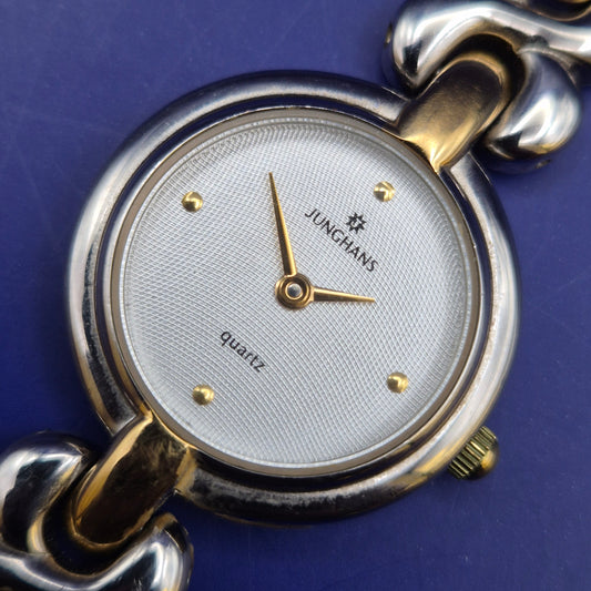 Elegante Junghans Bicolor Damen Uhr – Klassisches Design mit Gliederarmband