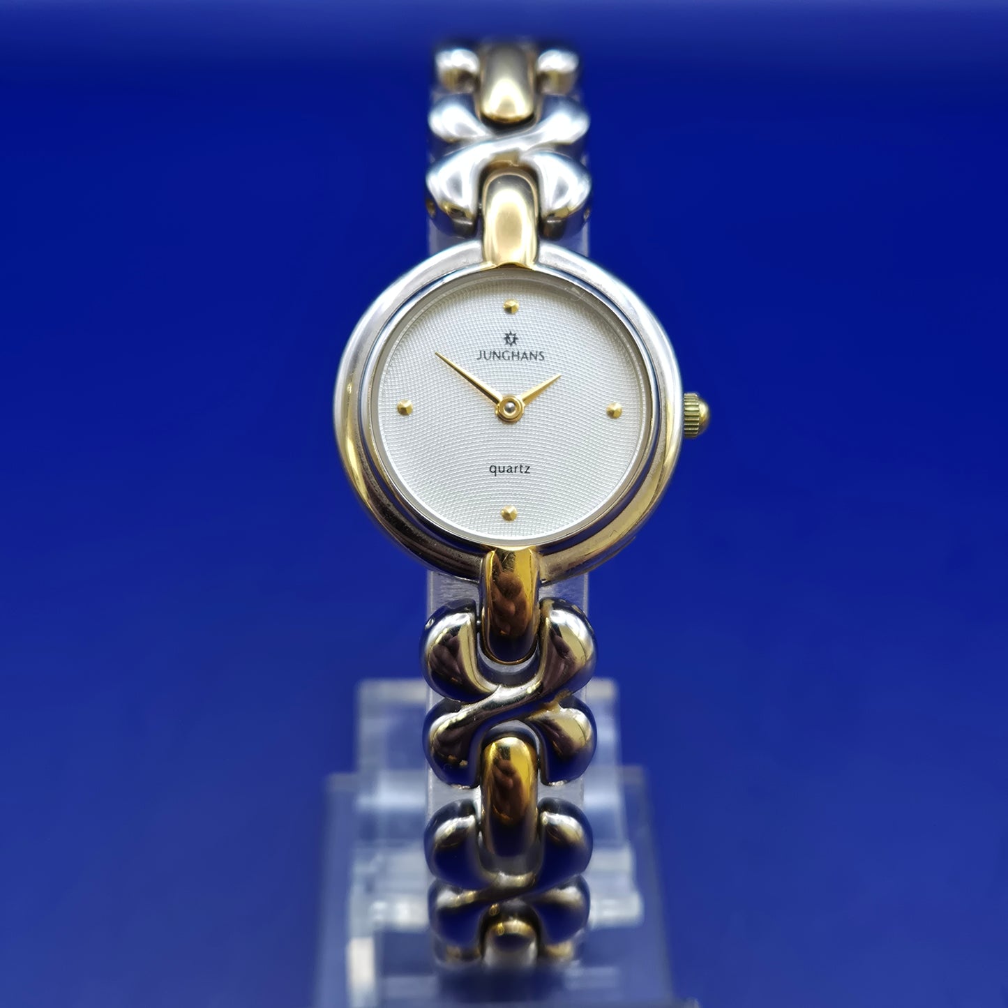 Elegante Junghans Bicolor Damen Uhr – Klassisches Design mit Gliederarmband