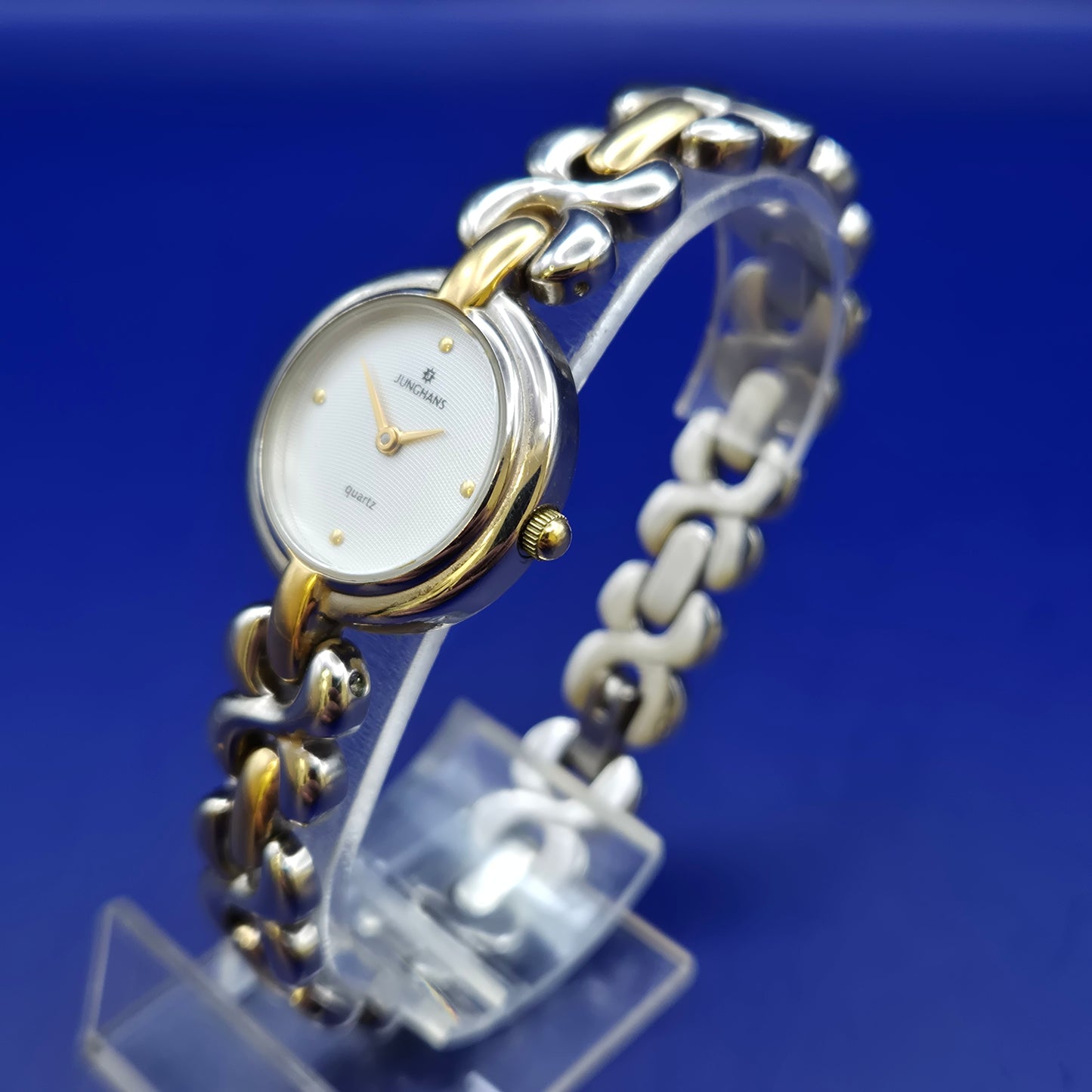 Elegante Junghans Bicolor Damen Uhr – Klassisches Design mit Gliederarmband