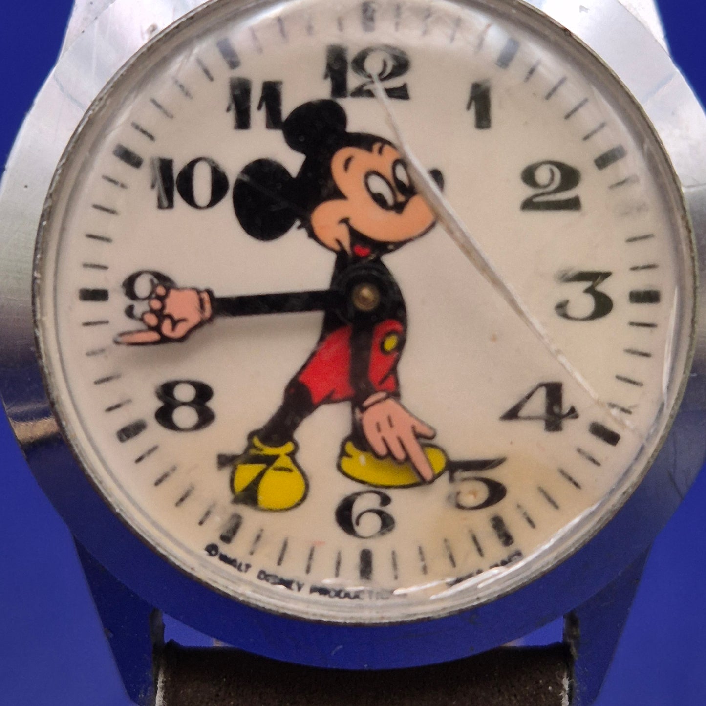 Vintage Mickey Mouse Kinder Uhr – Mechanischer Klassiker Walt Disney