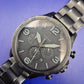Markante Fossil Nate Herren Uhr – Schwarzer Chronograph im XL-Design