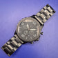 Markante Fossil Nate Herren Uhr – Schwarzer Chronograph im XL-Design
